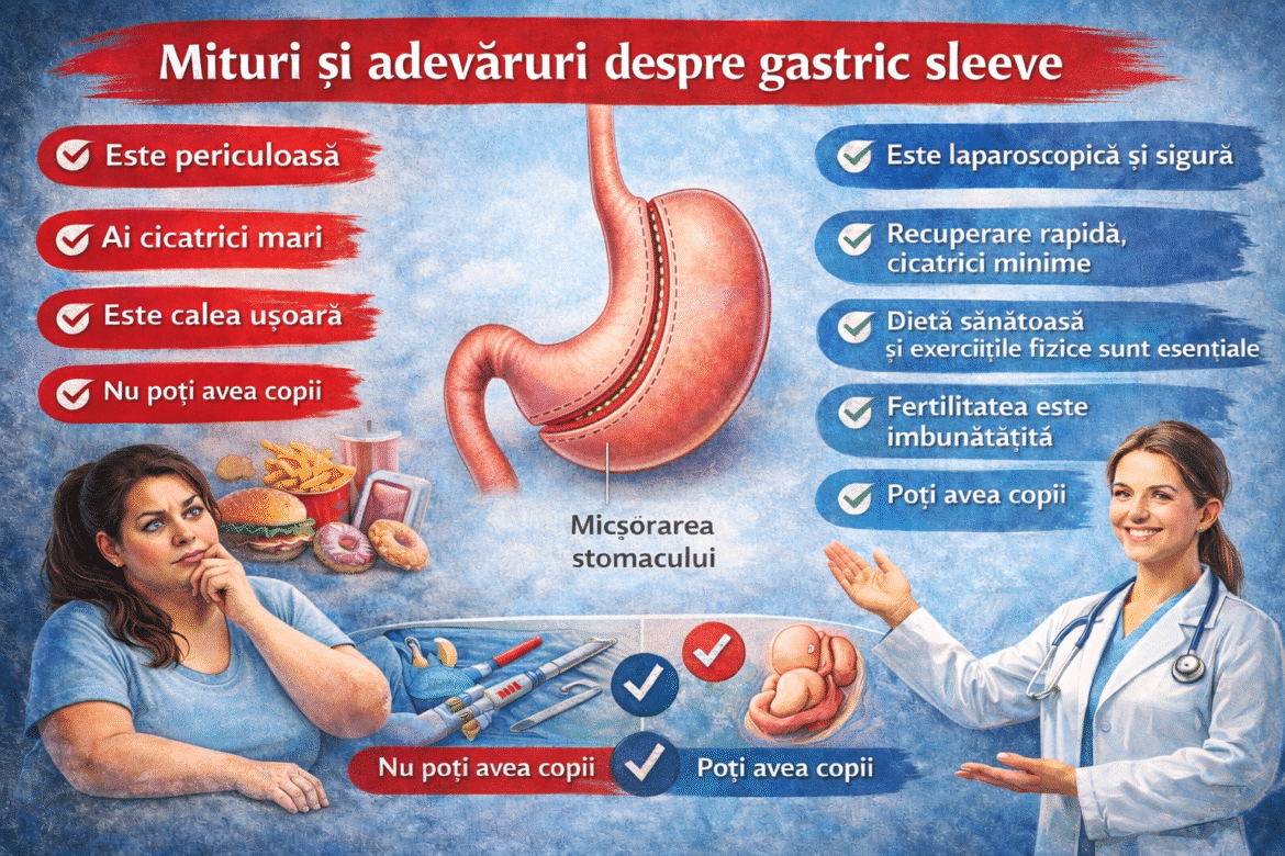 Mituri și adevăruri despre gastric sleeve: siguranța intervenției, recuperarea, stilul de viață și fertilitatea după operație