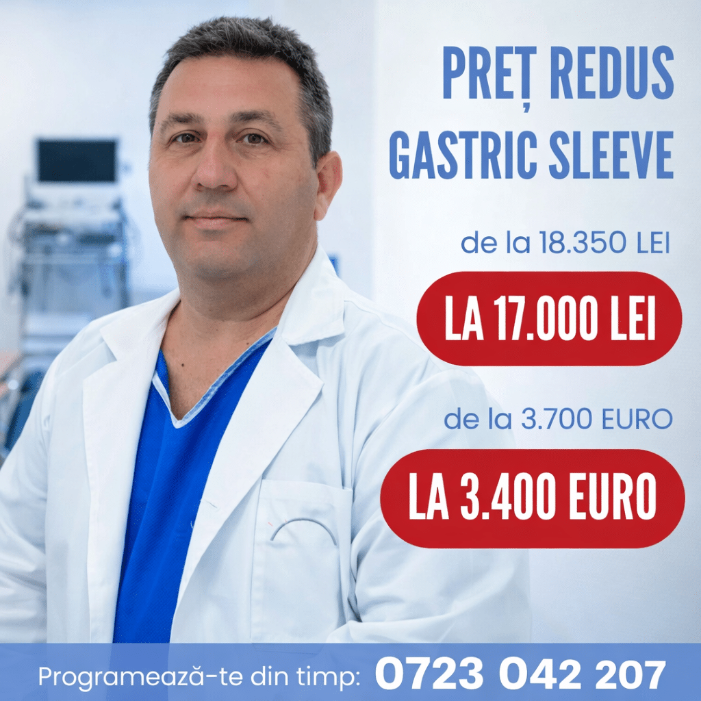 Promotie pret micsorare stomac - Sleeve Gastric Dr. Ștefan Tucă – ofertă promoțională pentru operația de Gastric Sleeve cu preț redus