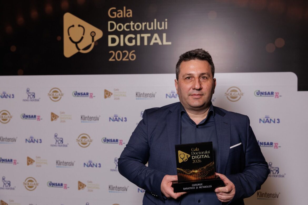 Dr. Ștefan Tucă câștigător la Gala Doctorului Digital 2026 pentru chirurgie bariatrică și metabolică